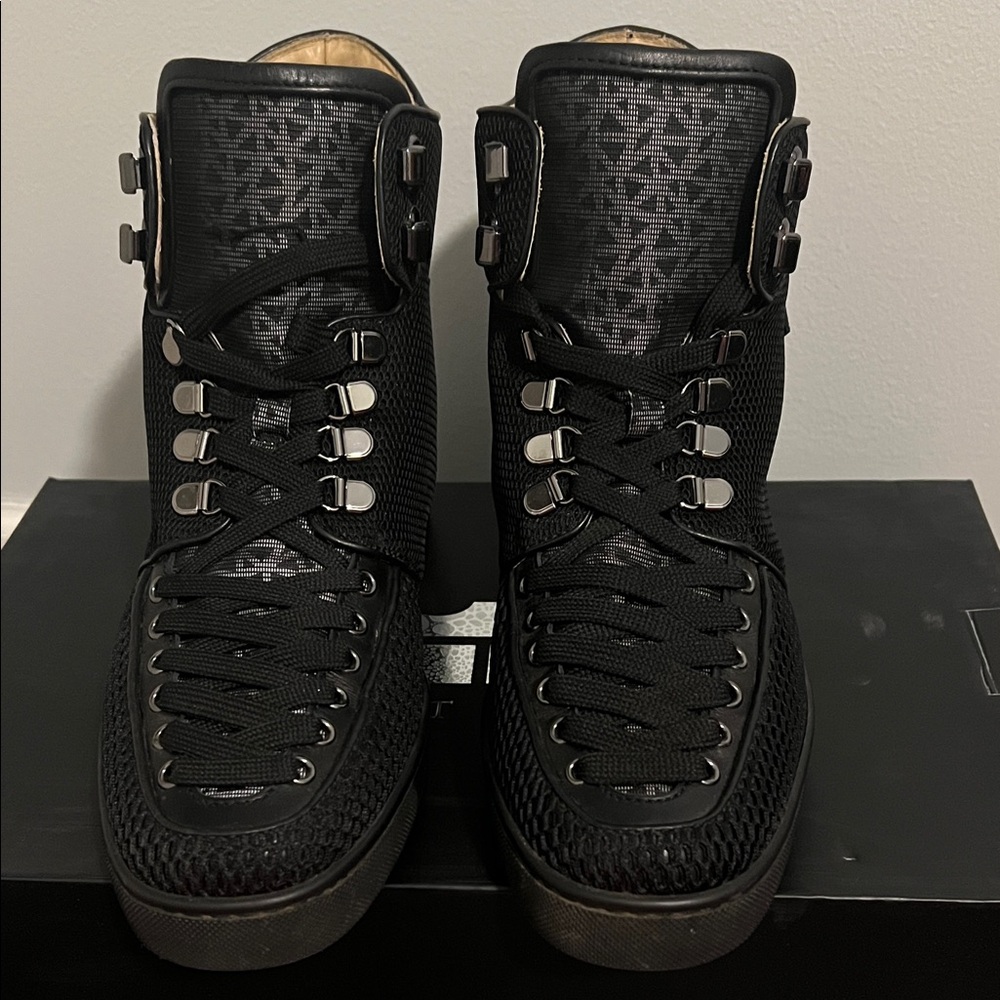 Christian Louboutin Louis Black High-Top Sneakers - Picture 4 of 14
